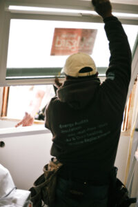 Men installing a Milgard windows
